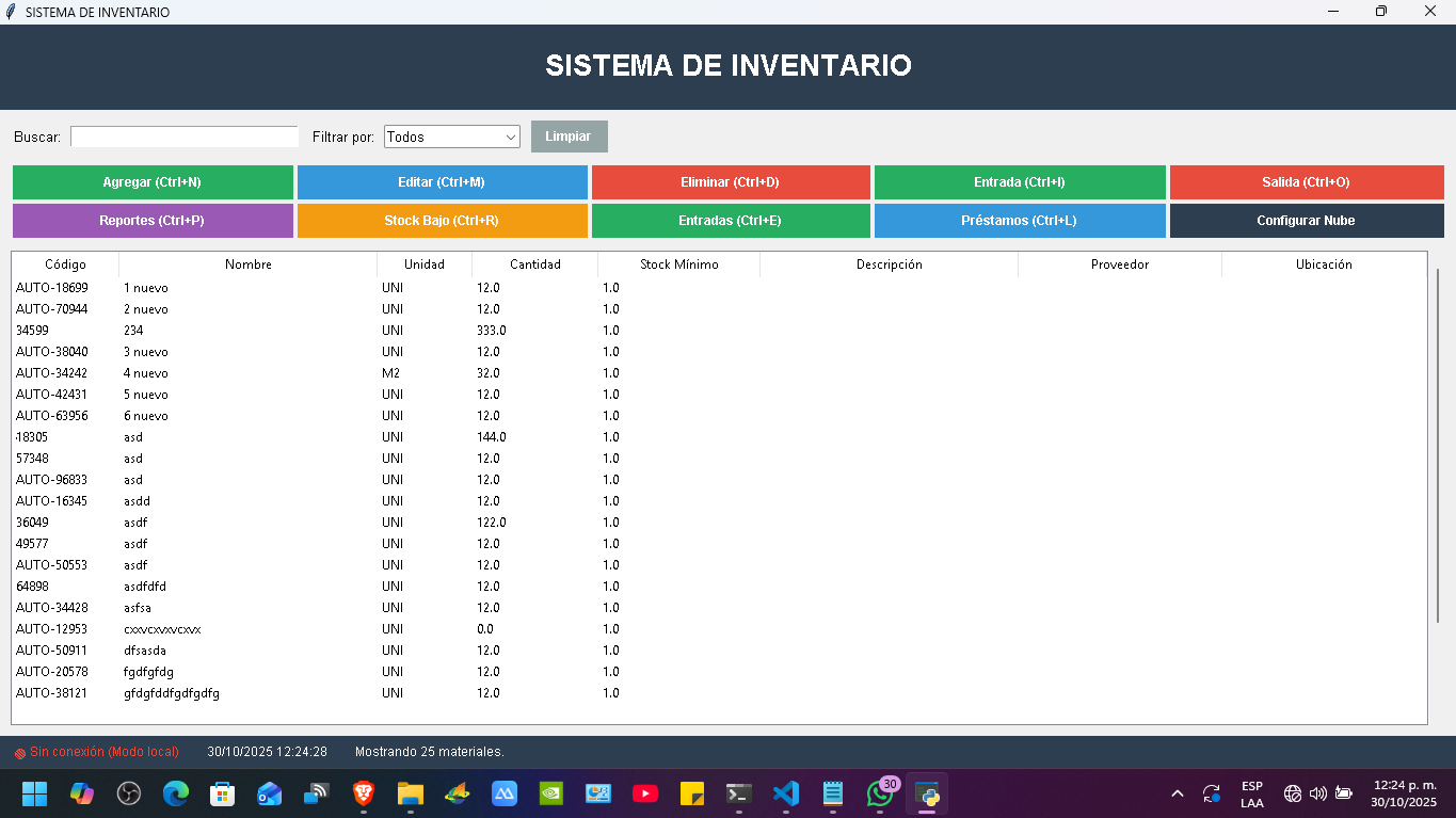 Sistema de Gestión de Inventario en la Nube - Versión Híbrida SQLite y PostgreSQL